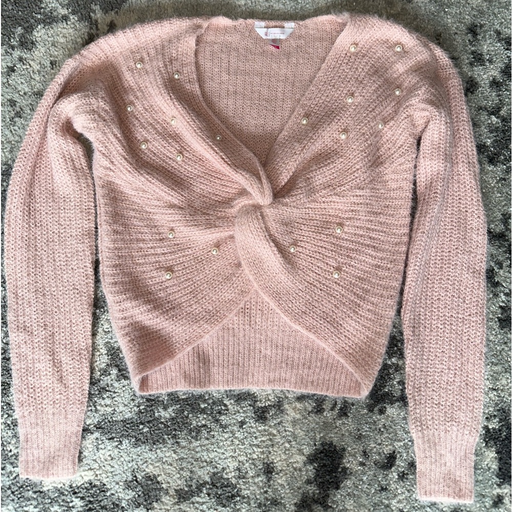 No boundaries pearl beaded sweater